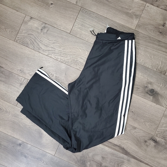 adidas Pants - Retro Adidas 3-Stripes Black Track Pants